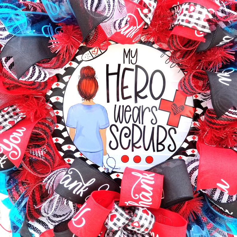 Personalized Gift for Nurse Healthcare Workers Wreath Etsy