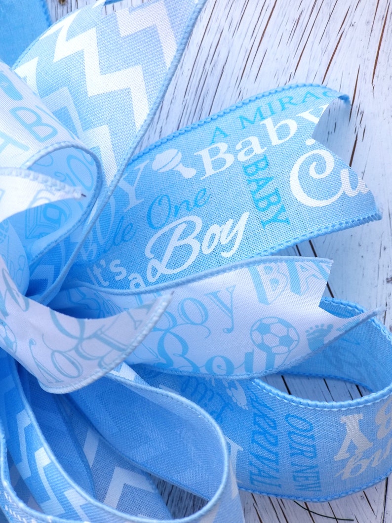 Boy Baby Shower Gift Bow New Baby Boy Baby Shower Decor Etsy