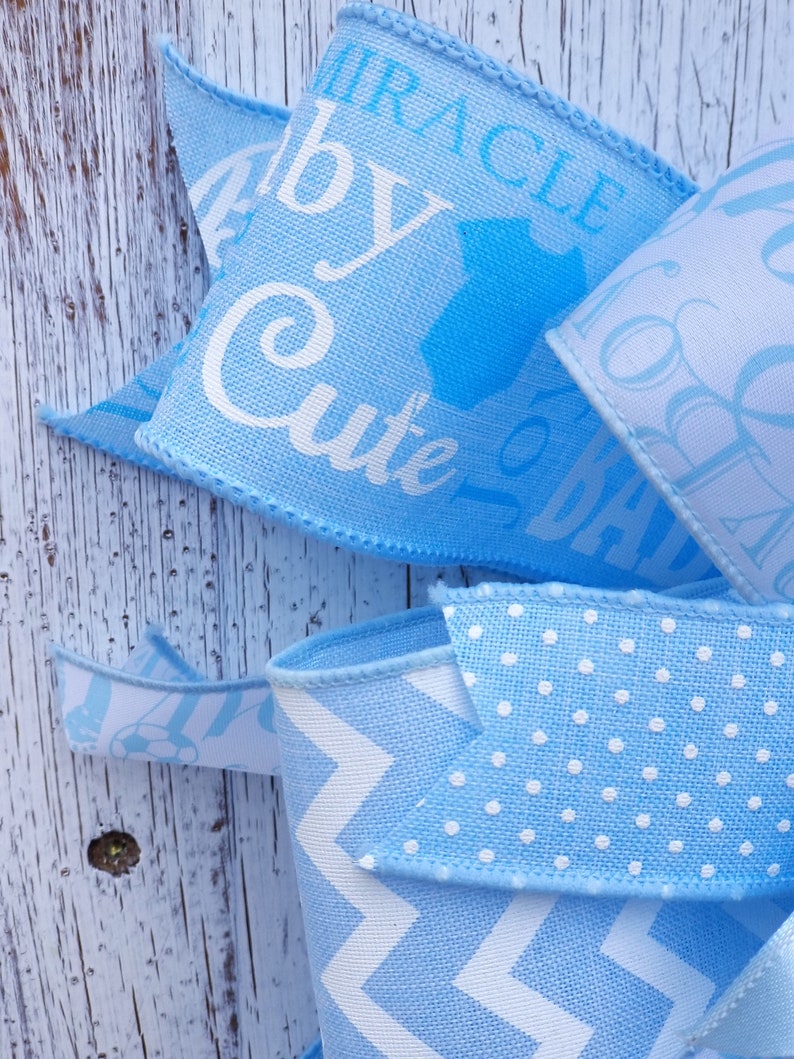 Boy Baby Shower Gift Bow New Baby Boy Baby Shower Decor Etsy
