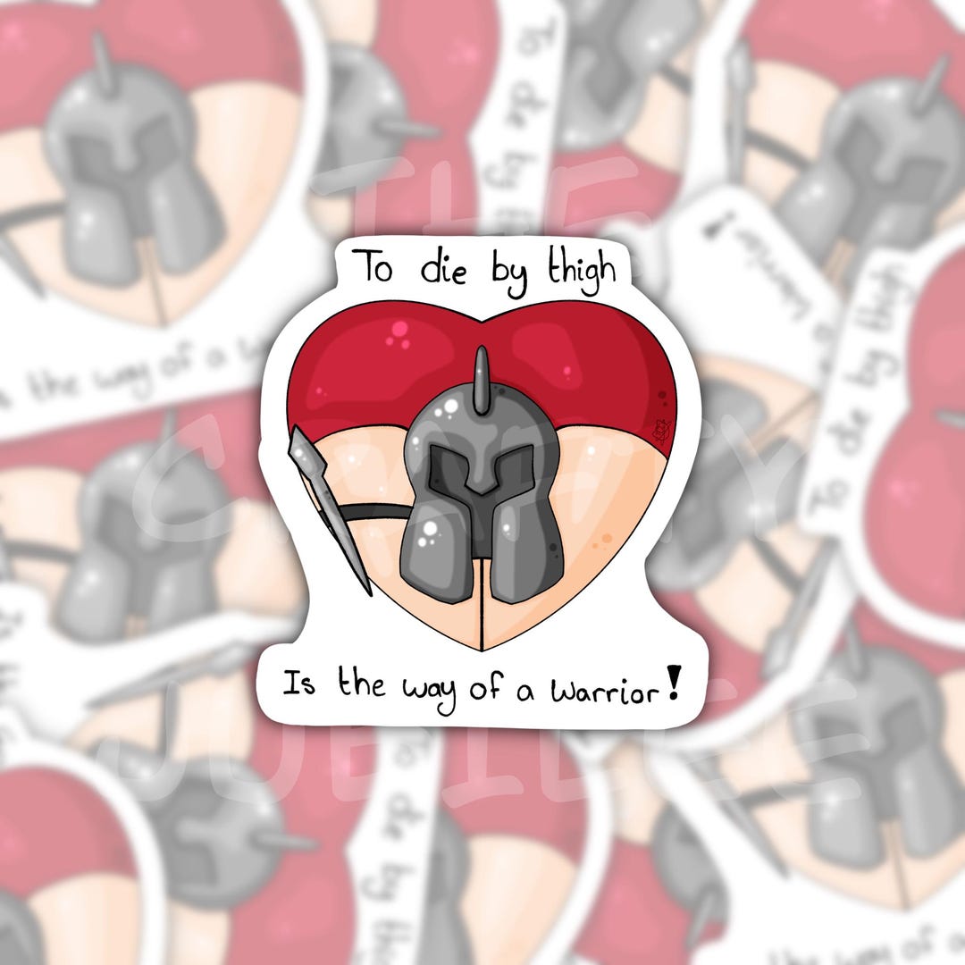 Warrior Thigh Die Cut Sticker – Weatherproof Laptop & Bottle Decal - Etsy