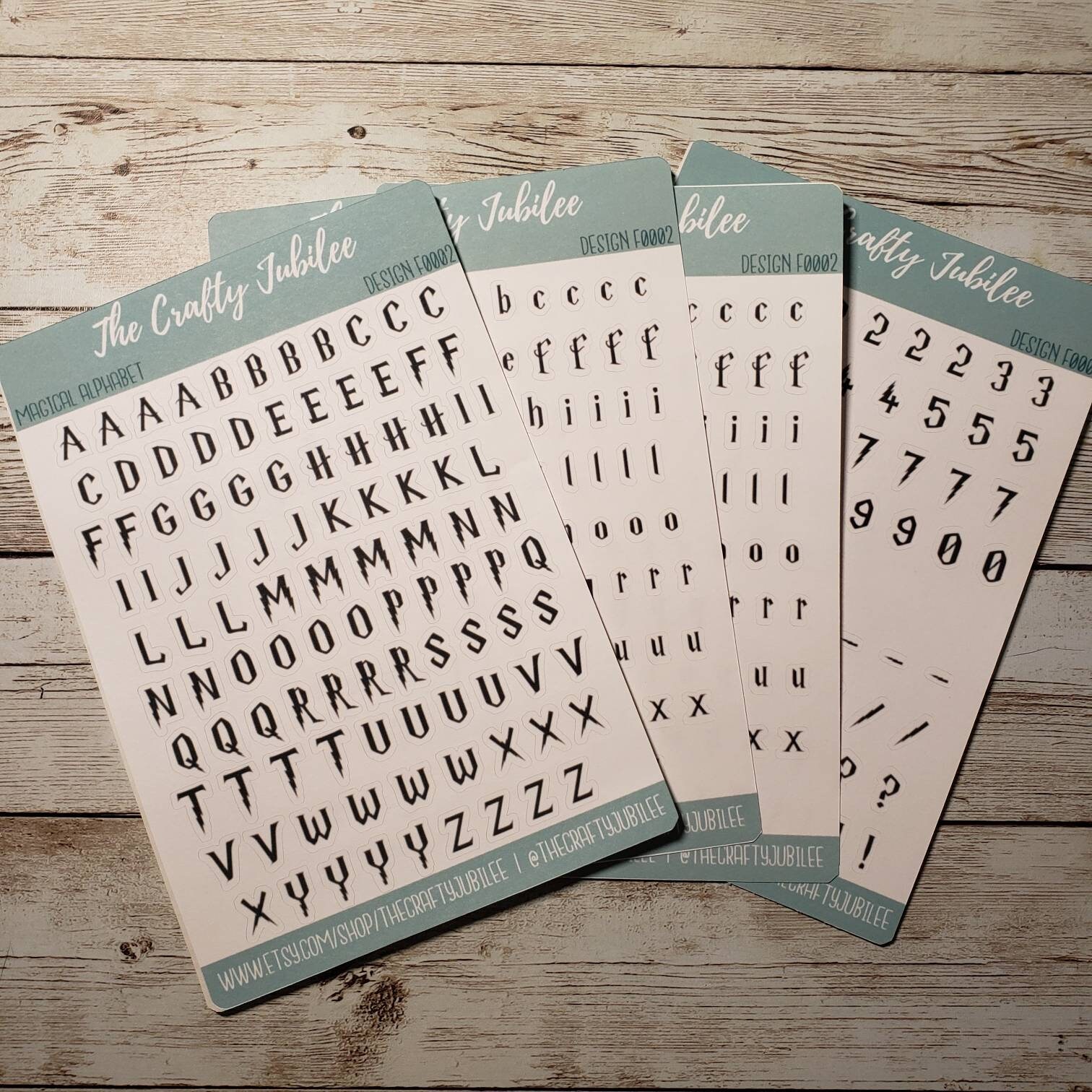 Alphabet Letter Sticker Sheet Magical Alphabet Font Stickers Etsy
