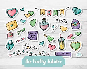 Love Letters - Colorful - Sticker Confetti - Journal Supplies - Art Stickers - Bullet Journal - Scrapbooking