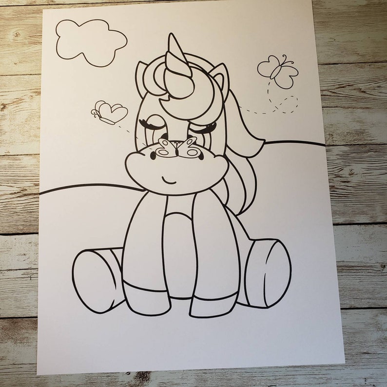 PRINTABLE Coloring Pages Uni & Friends Cute Unicorn - Etsy