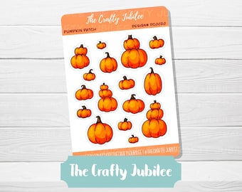Hand Drawn Pumpkin Patch Stickers – Autumn Planner Journal Art