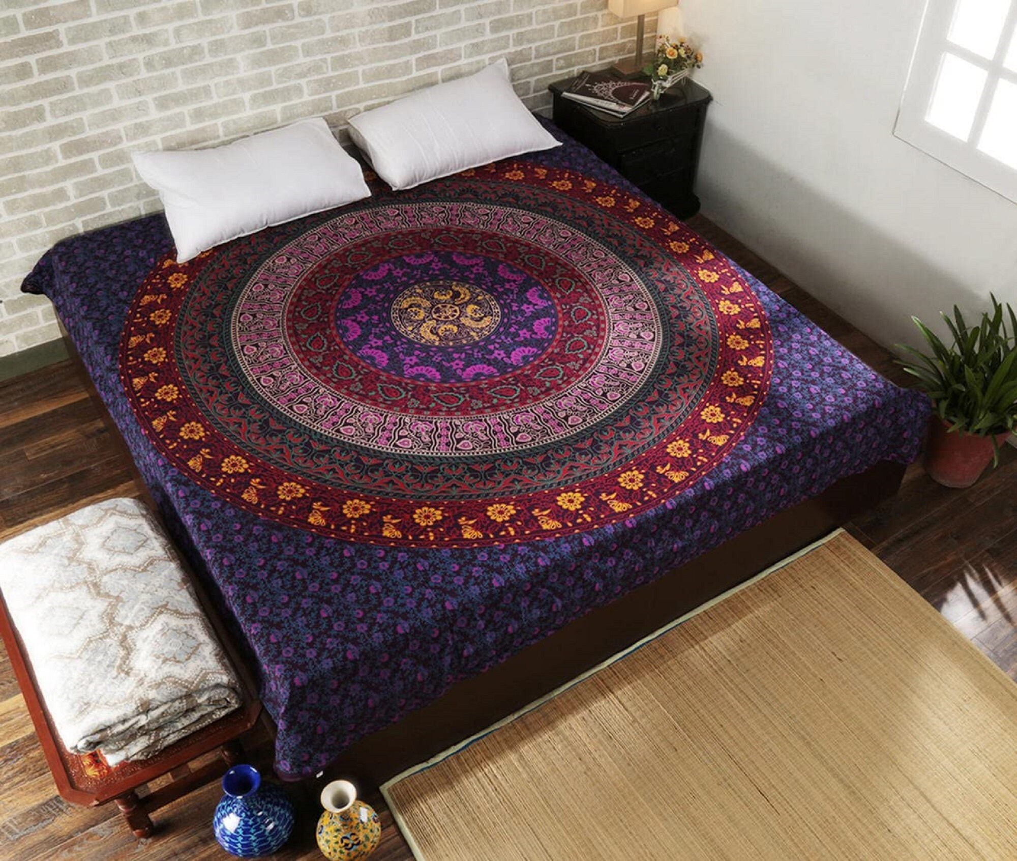 Beautiful Blue mix Tapestry Wall Hanging Mandala Tapestries Etsy