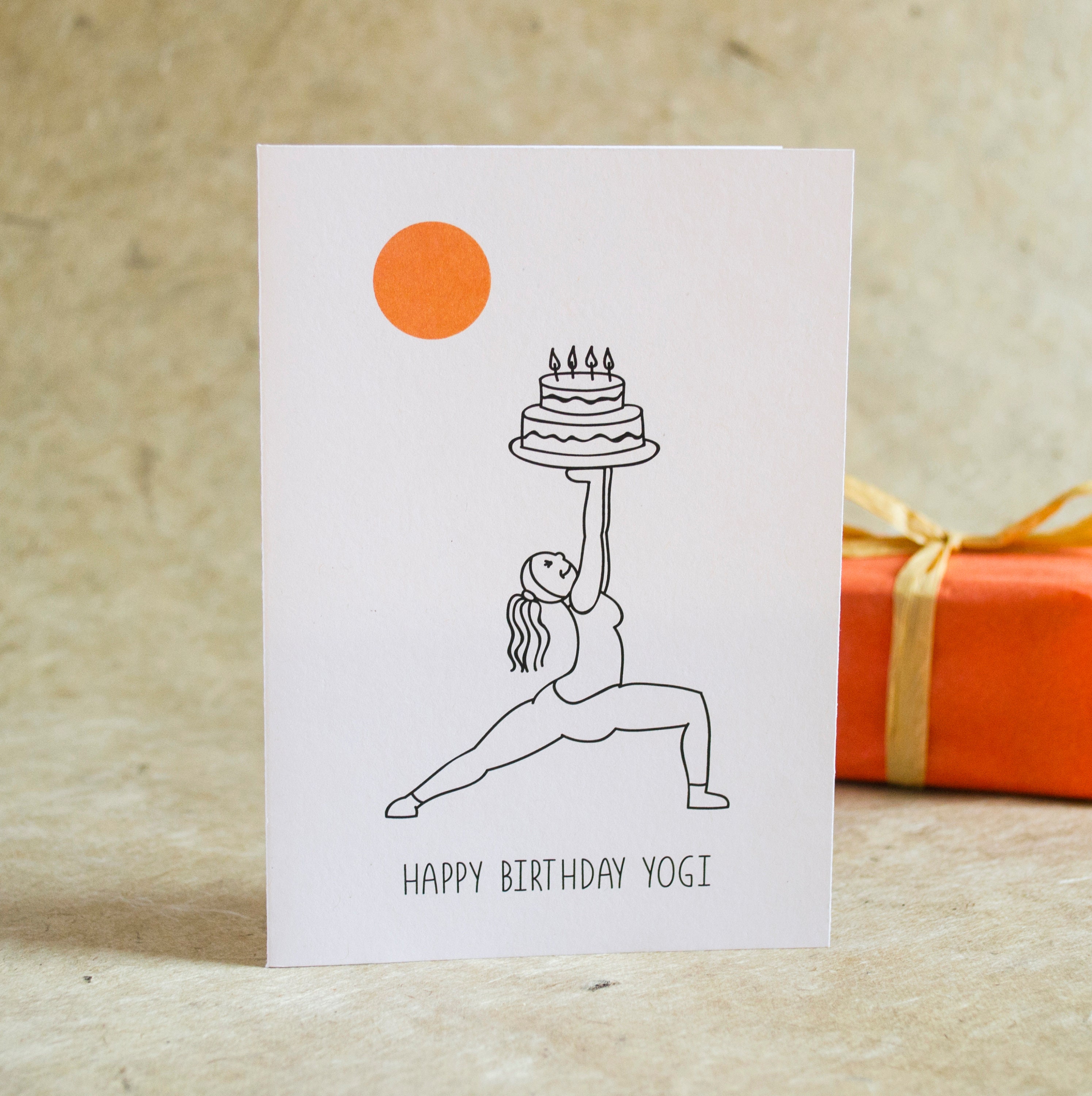 Yoga Girl Birthday Card Etsy