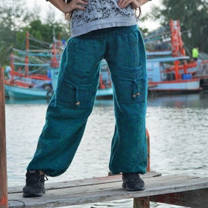 Blau Grün Haremshose: Cashmilon Hippie Hose