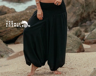 Black Harem Pants: Comfy Yoga Trousers, Festival Loungewear