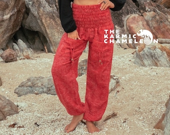 Warm Harem Pants Hippie Pants Yoga Pants Peach Pink Gypsy Boho Pants Loose Ladies Baggy Festival Comfy