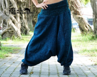 Warm Harem Pants Women Winter Trousers Comfy Loungewear Gypsy Hippie Hippy Loose Yoga Ladies Blue Black Baggy Festival Gypsystyle Clothing