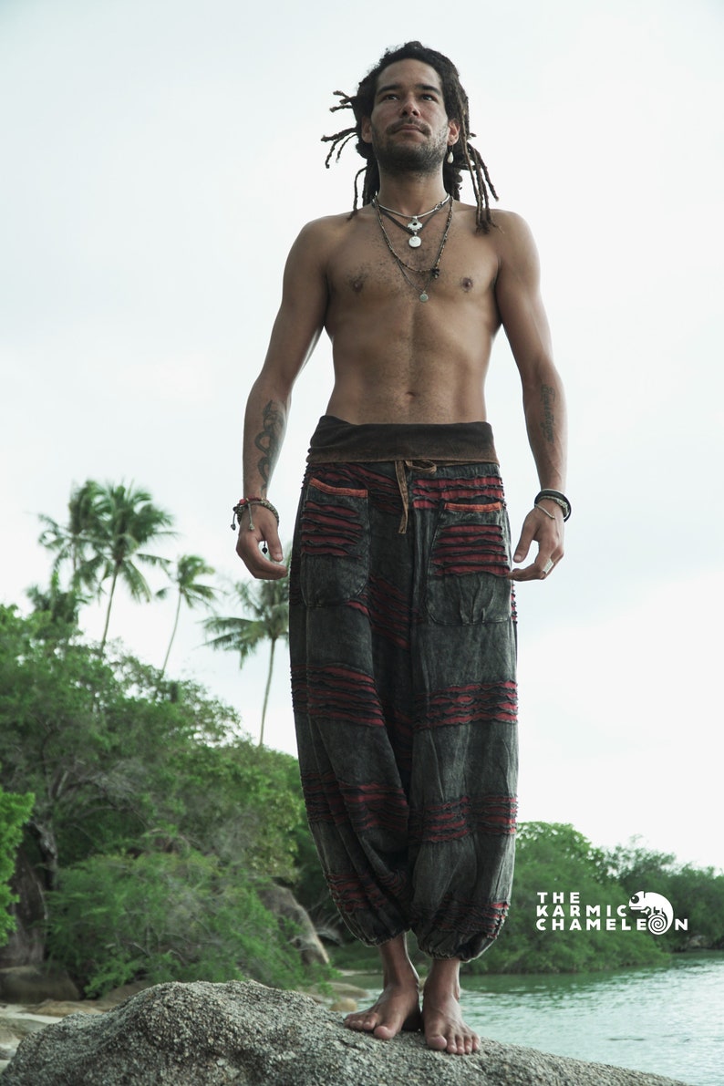 Harem Pants Men Stonewashed Yoga Pants Hippie Hippy Razorcut Etsy