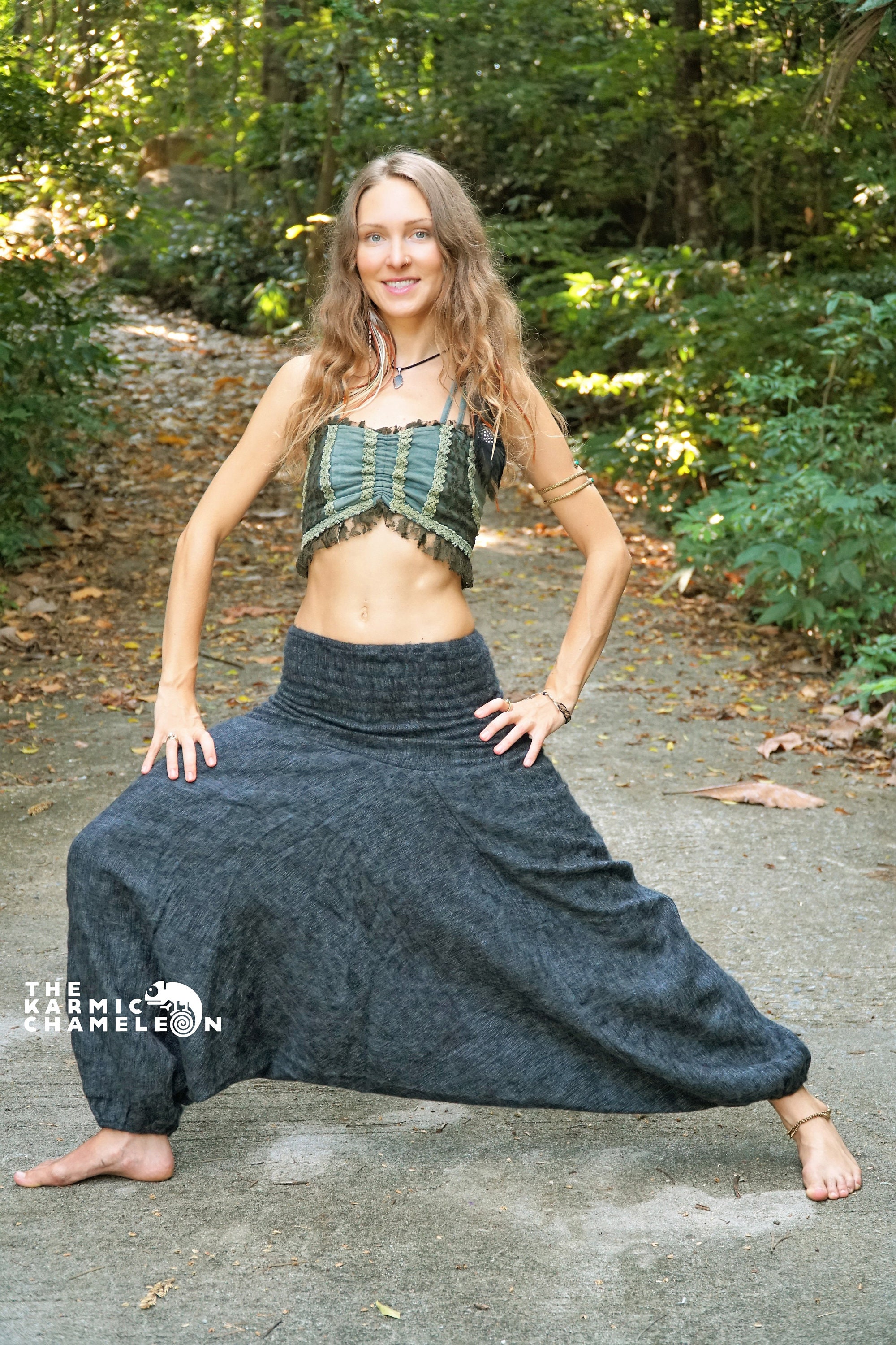 Harem Pants Women Hippie Hippy Yoga Pants Comfy Loungewear Etsy