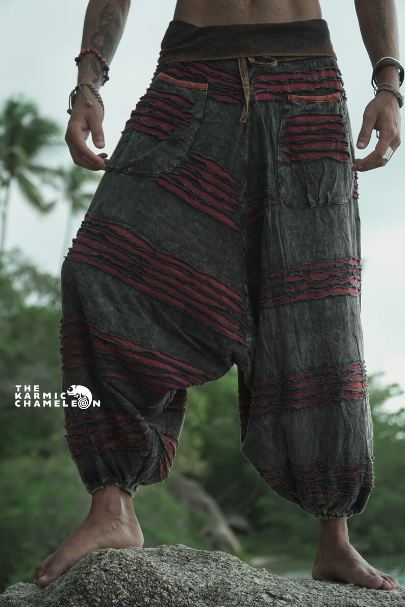 Harem Pants Men Stonewashed Yoga Pants Hippie Hippy Razorcut Etsy