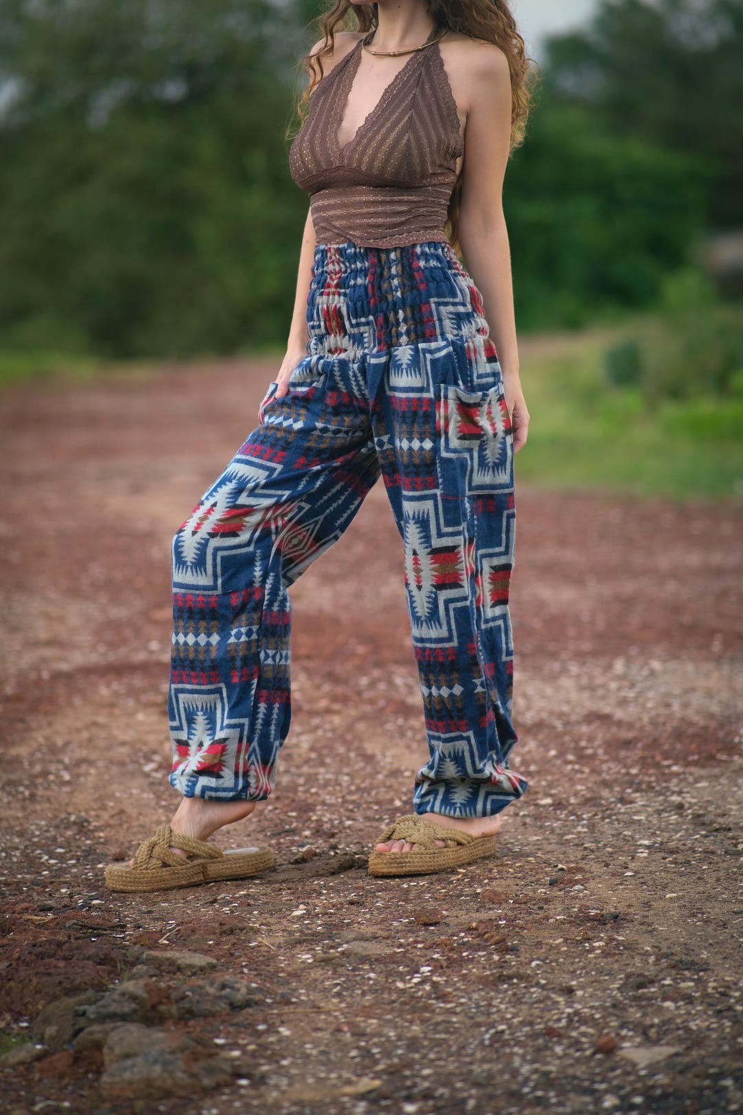 Warm Harem Pants Women Aztec Patterned Vegan Friendly Hippy Boho ...