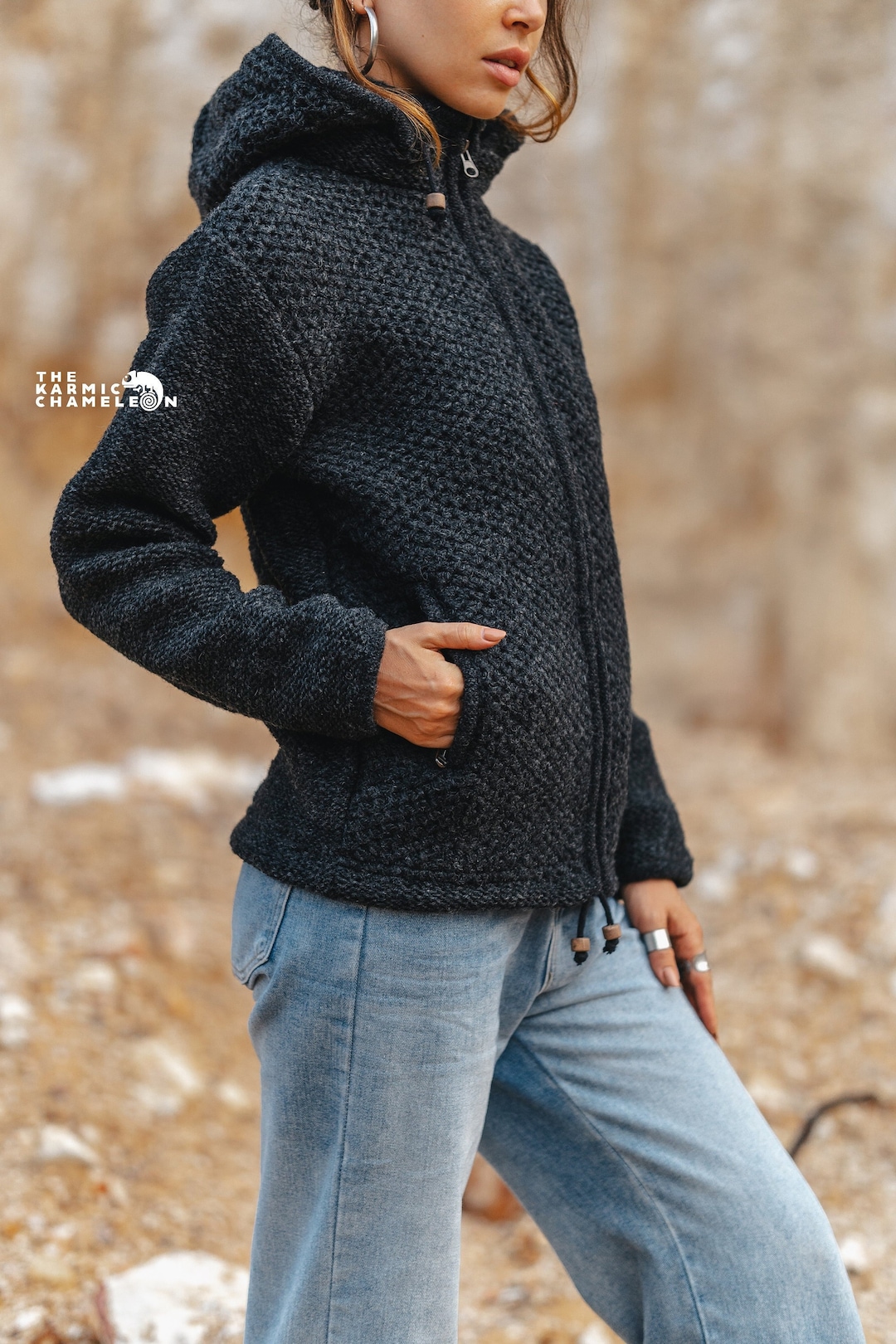 charbon シャルボン WOOL SOLID HOODIE サイズL シャルボンCharbon