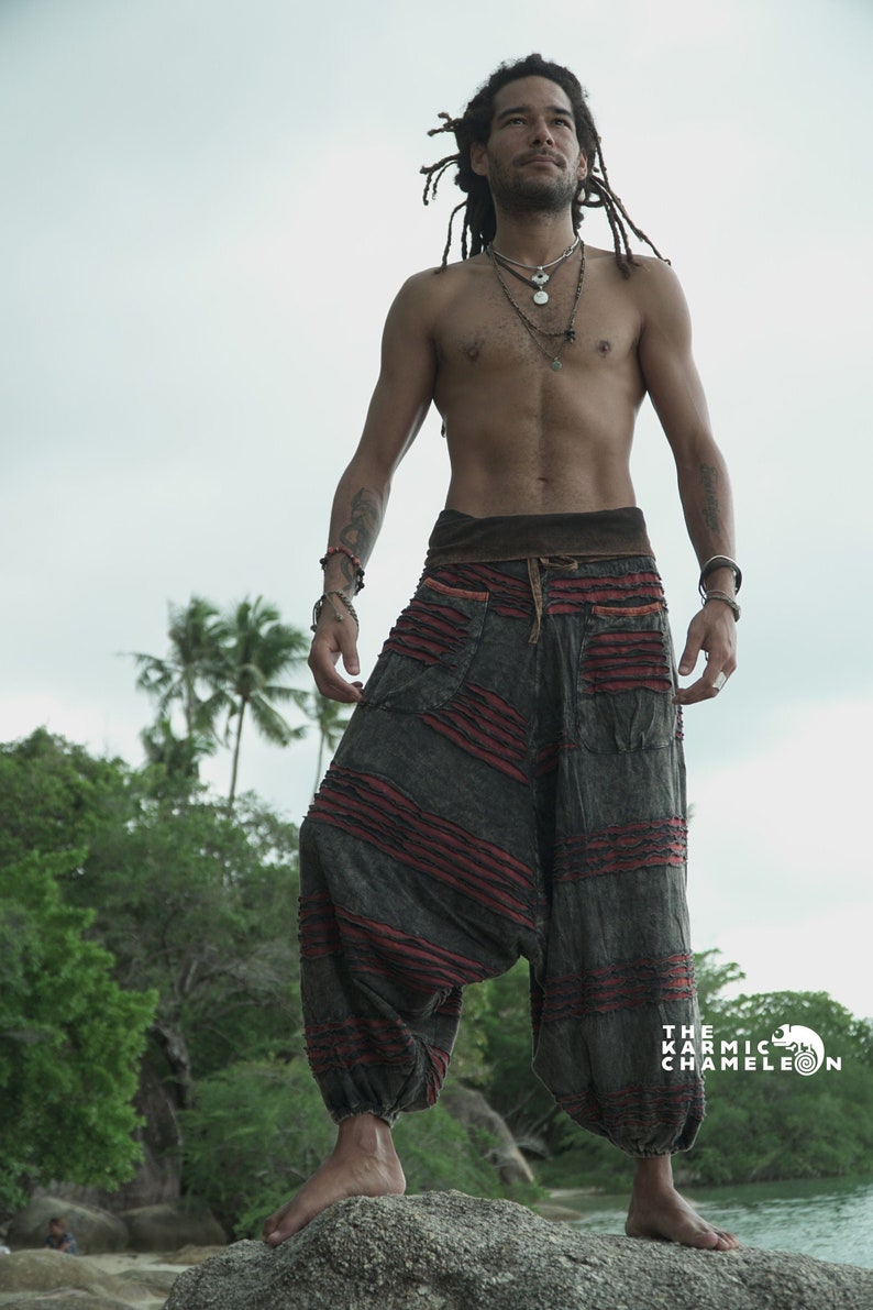 Harem Pants Men Stonewashed Yoga Pants Hippie Hippy Razorcut Etsy