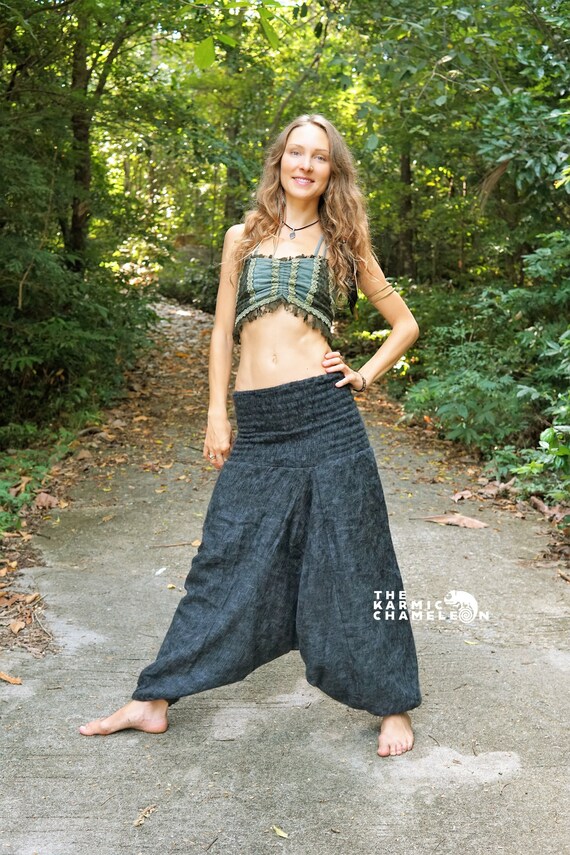 Lace Up Yoga Harem Pant | Earthy clothing inspired by fairytale and  festivals as well as by underground communities of artists and travelers.