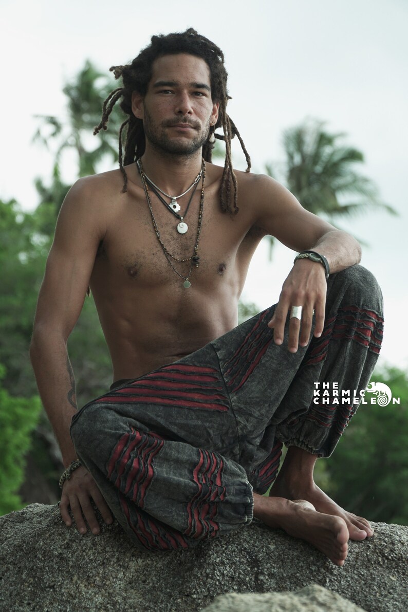 Harem Pants Men Stonewashed Yoga Pants Hippie Hippy Razorcut Etsy