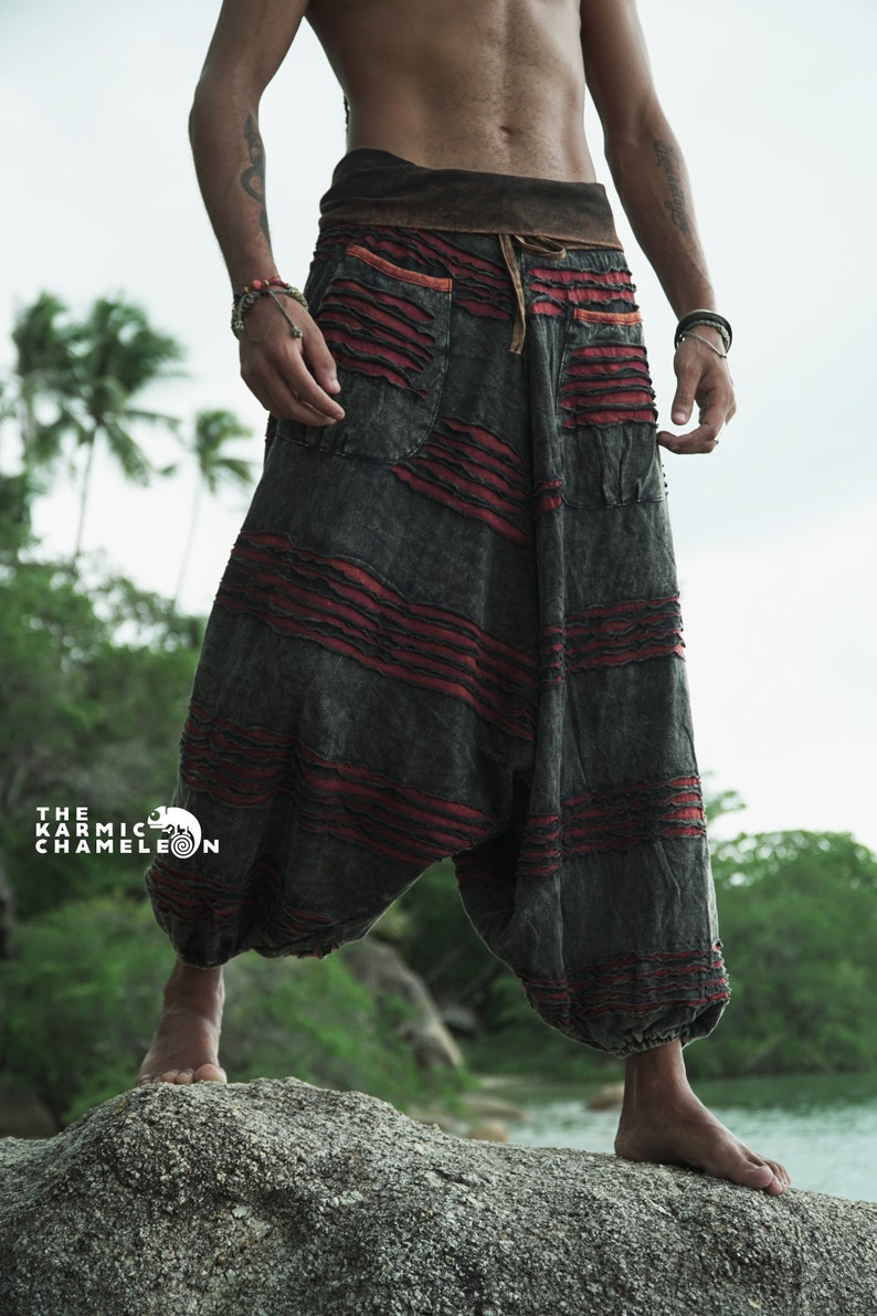 Harem Pants Men Stonewashed Yoga Pants Hippie Hippy Razorcut Etsy