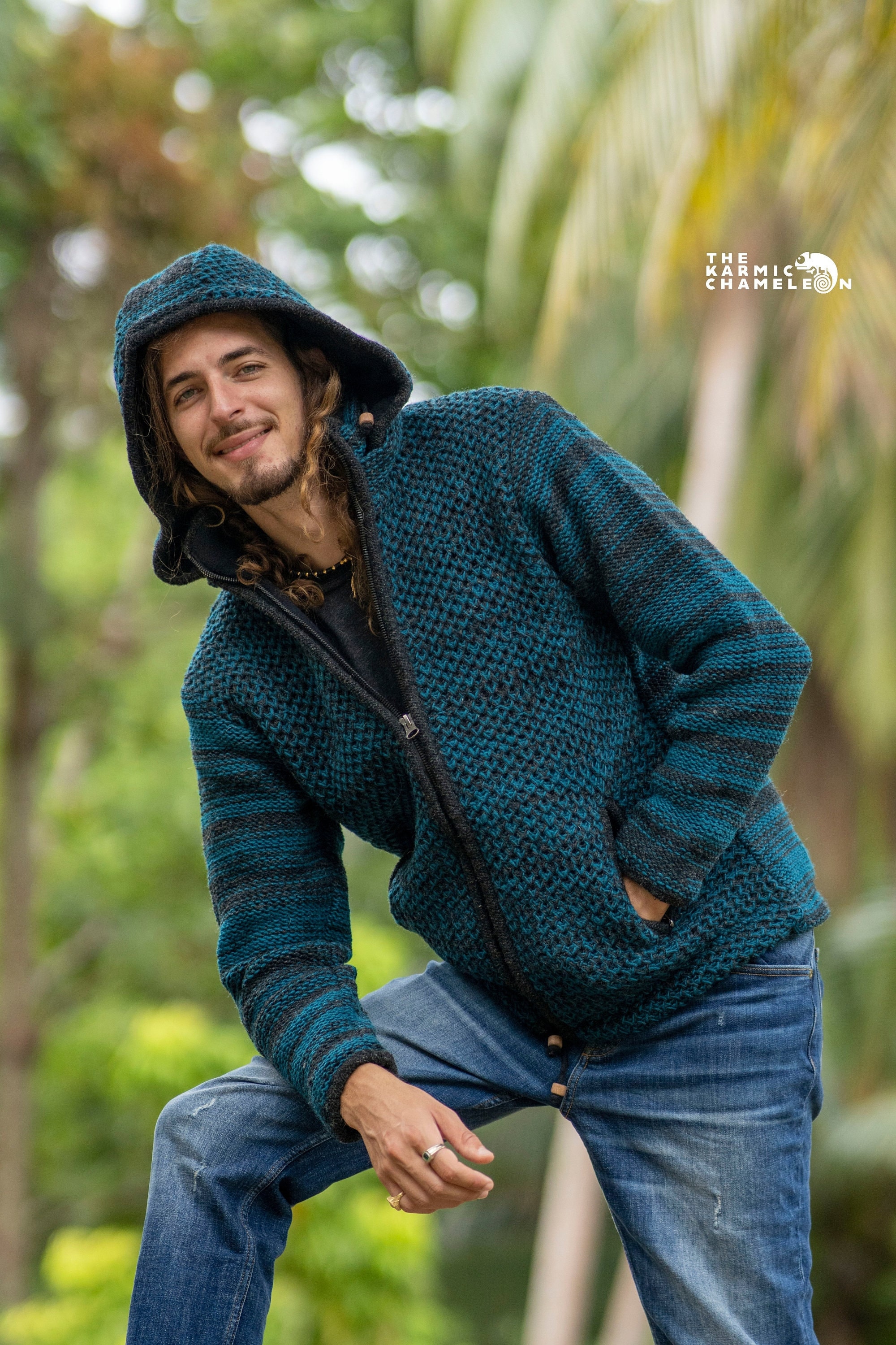 Sudadera Oversized Fit - Verde caqui - Men