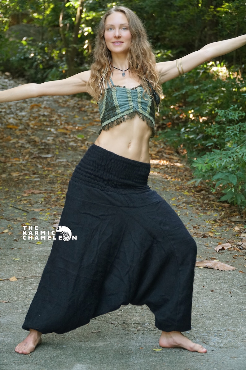 Warm Harem Pants Women Hippie Hippy Yoga Trousers Comfy Etsy UK