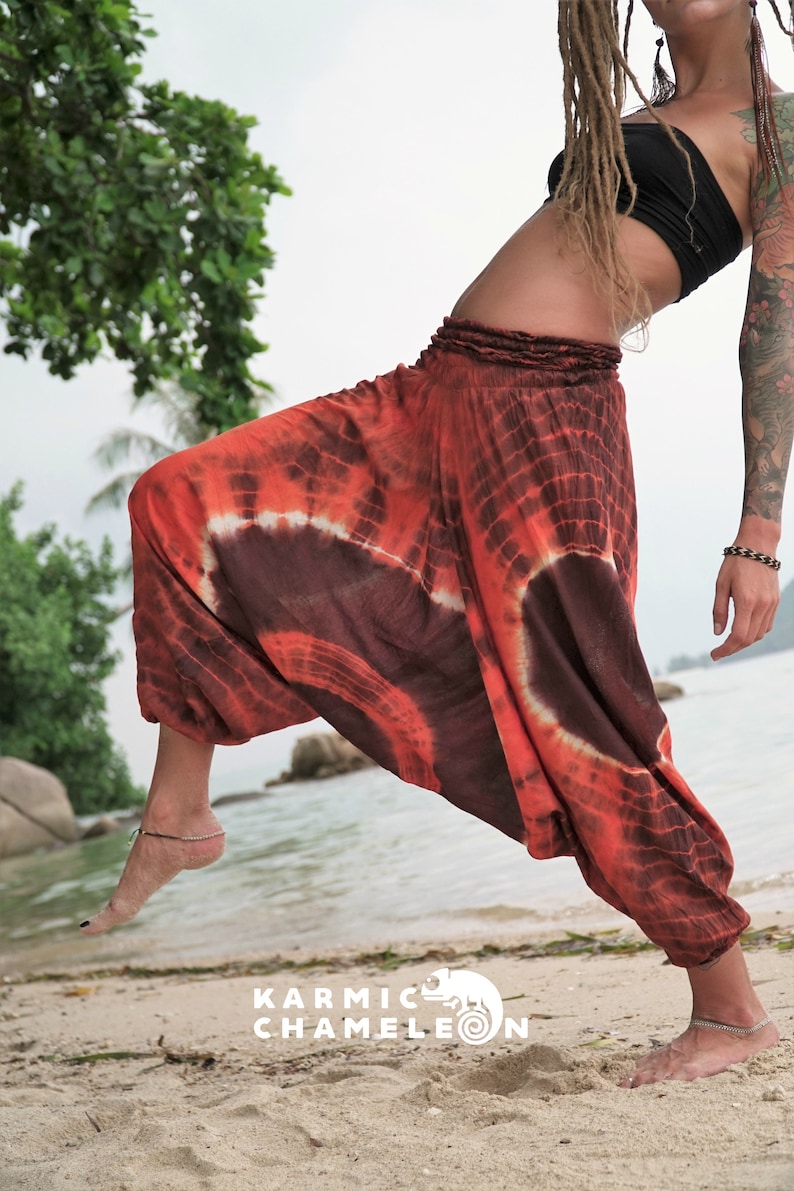 Tie Dye Harem Pants Funky Yoga Pants Hippie Hippy Clothes Etsy UK