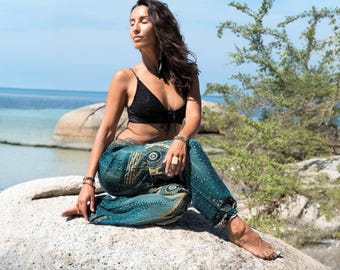 50s rayon gabardine slacks 【blue-green 】 50s rayon gabardine slacks 【blue-green 】 Gabardine Vintage