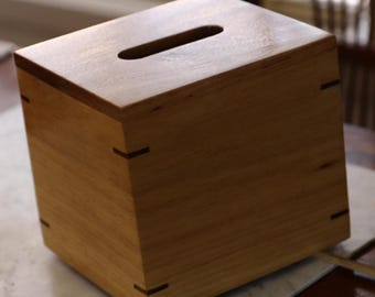Tissue box/cover solid Australian Chestnut hardwood handmade.