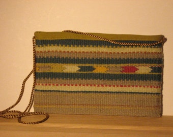 Woven bag reed green