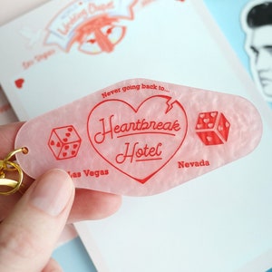 Heartbreak Hotel Keychain Vintage Las Vegas Wedding Elopement