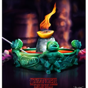 STRANGER DRINKS - A Tiki Originals Series - Mai-Kai Mystery Drink - Tiki Art