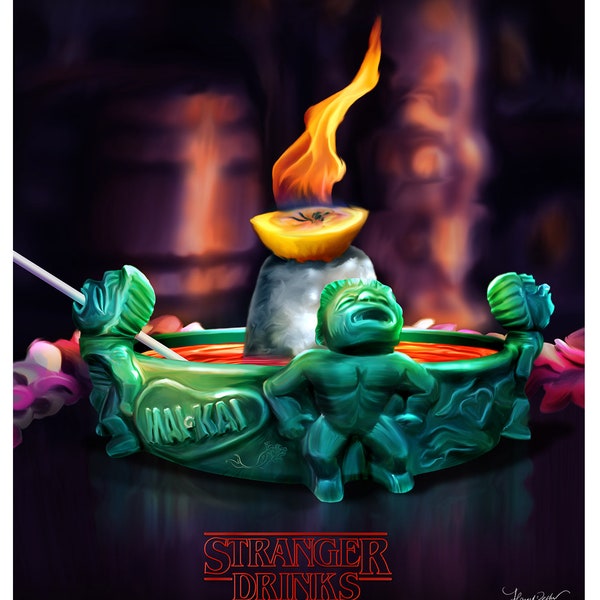 STRANGER DRINKS - A Tiki Originals Series - Mai-Kai Mystery Drink - Tiki Art