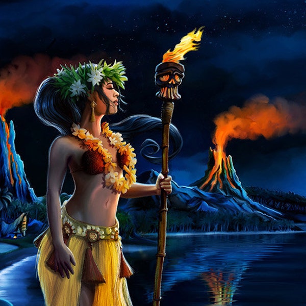 Pagan Island - Tiki Art (Stampa)