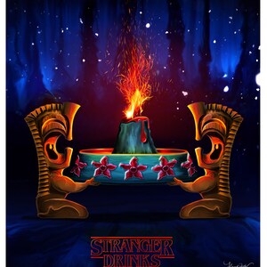 STRANGER DRINKS | Demogorgon Punch | Tiki Art Print