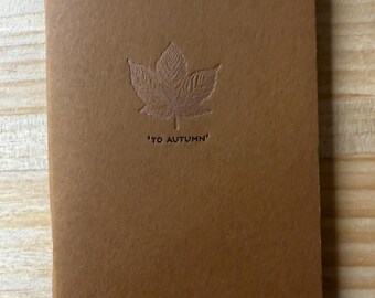 Write Notepads "To Autumn" limited edition pocket notebook