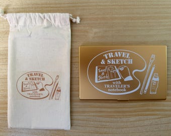 Traveler's Company USA x Art Toolkit - TRAVEL & SKETCH - Folio Palette - Bronze