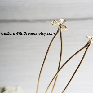 Kleine trilliumbloem Japanse kanzashi haarspeld set, stevige haarprikker rommelige knot chignon haarsieraden 3" 4" 5" enkel of paar lichtgewicht