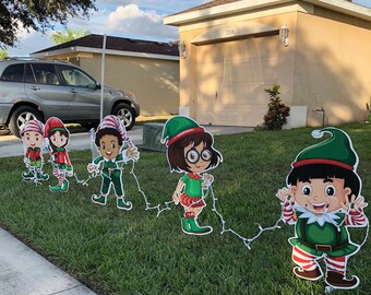 santas little helpers christmas elves yard decor free shipping - Disney Wooden Christmas Yard Decorations santas little helpers christmas elves yard decor free shipping - Disney Wooden Christmas Yard Decorations