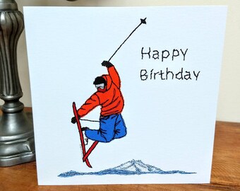 Skier Postcard Ski Utah Ski Sundance Park City Snow Lover Ski Card Ski Gift Skier Gift Utah Gift Utahn