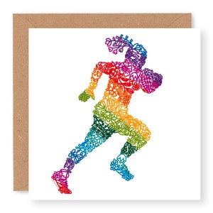 Women's Rugby Card, Female Rugby Card, Rugby Birthday Card, Rugby Card, Rugby Art Card, Printed from Original Embroidery Design, (IN003)