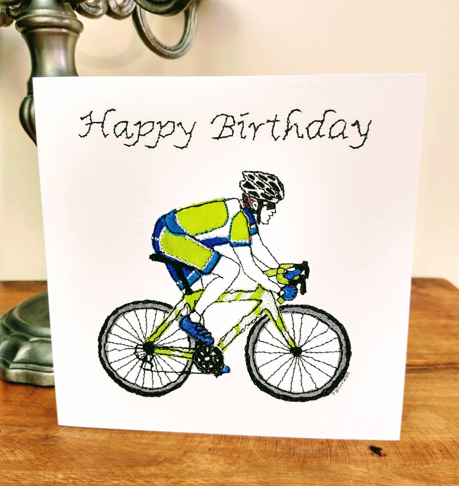 Cycling birthday card Happy Birthday card BD39 Etsy