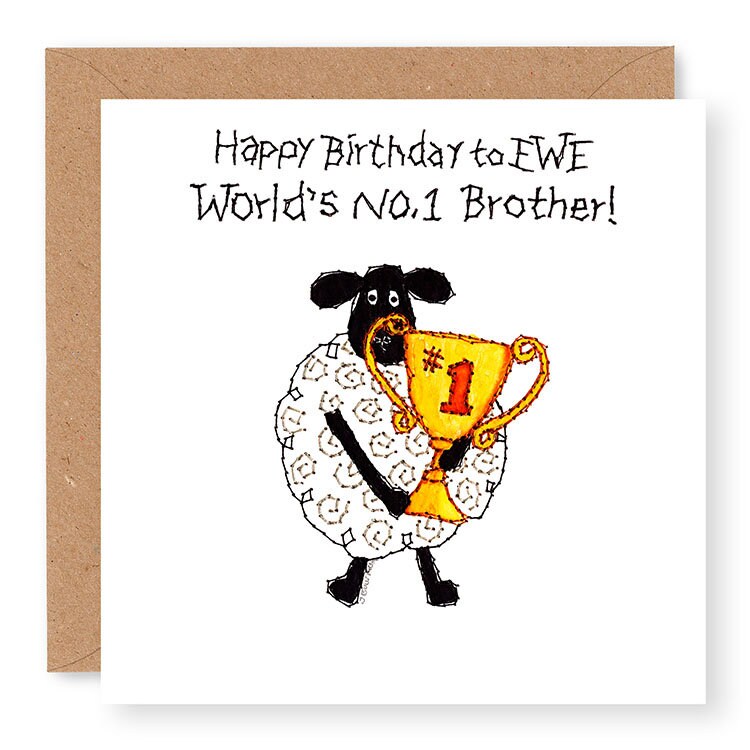 Lustige Schaf-Geburtstagskarte "Happy Birthday To Ewe" – Blanko, Für Sie Oder Ihn, Perfekt Für Familie & Freunde