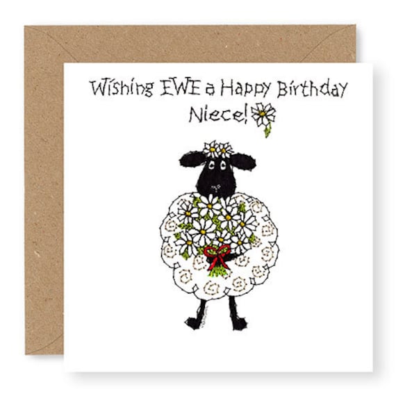 Birthday Card for Niece Sheep Card Funny Sheep Card Printed - Etsy Birthday Card for Niece Sheep Card Funny Sheep Card Printed - Etsy