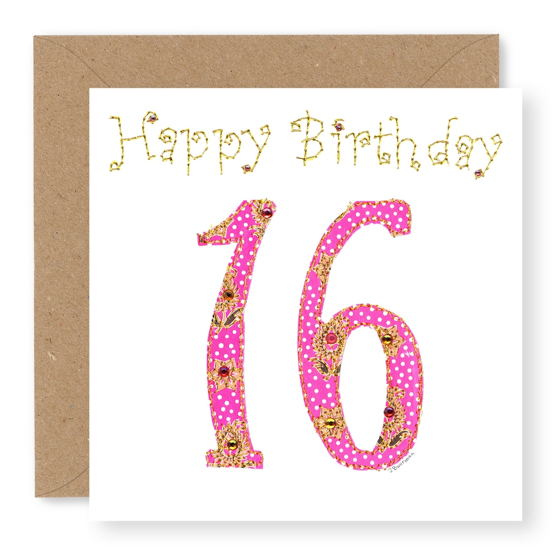 16. Geburtstag Untersetzer – Pink, Mit Personalisierter Altersberechnung, Hochglanz, 9x9 Cm