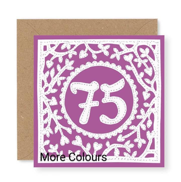 75th Birthday Card Women's Age 75 Birthday Card - Etsy