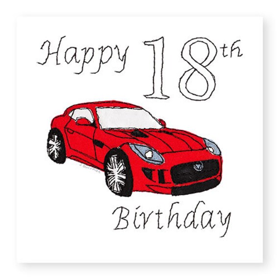 Carte D'anniversaire Porsche Rouge Pour Tous Les âges, Voiture De Course, Personnalisée - France