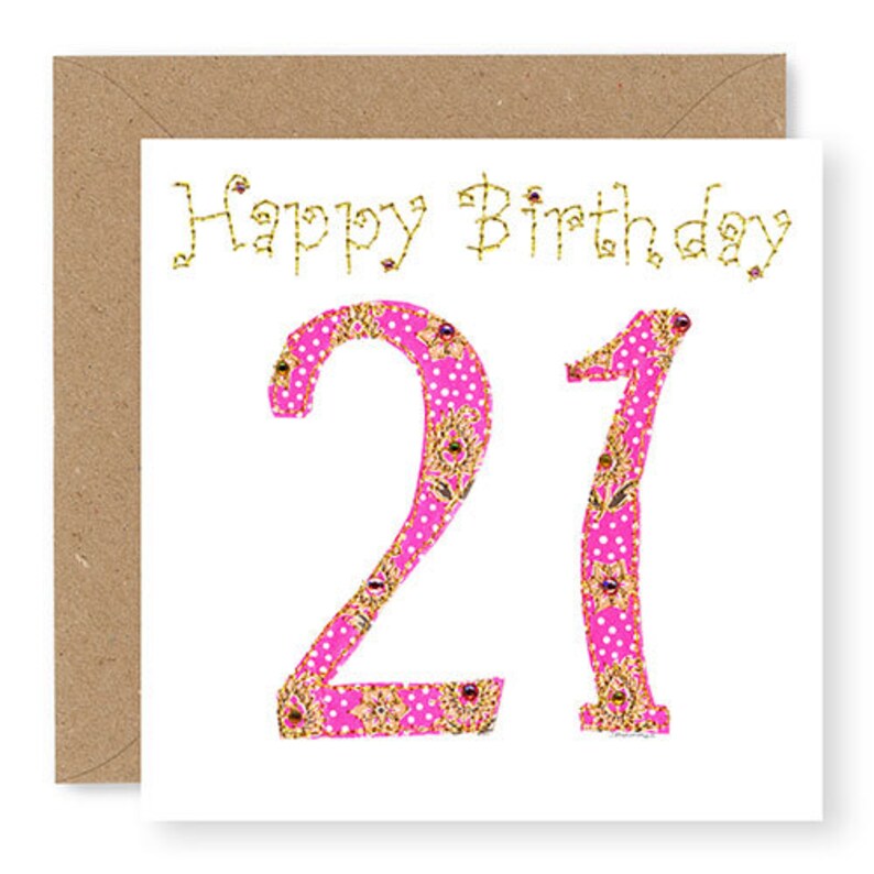 Girls 21st Birthday Card Girls Birthday Card Printed From - Etsy UK