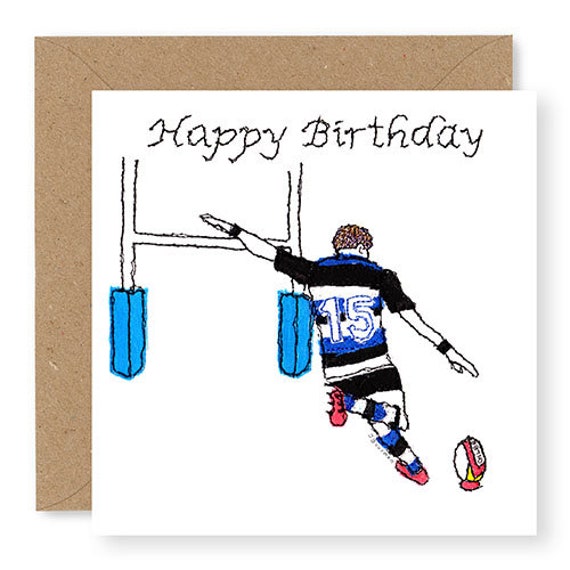 Rugby Birthday Card Rugby Card Boys Cards BD35 Etsy UK