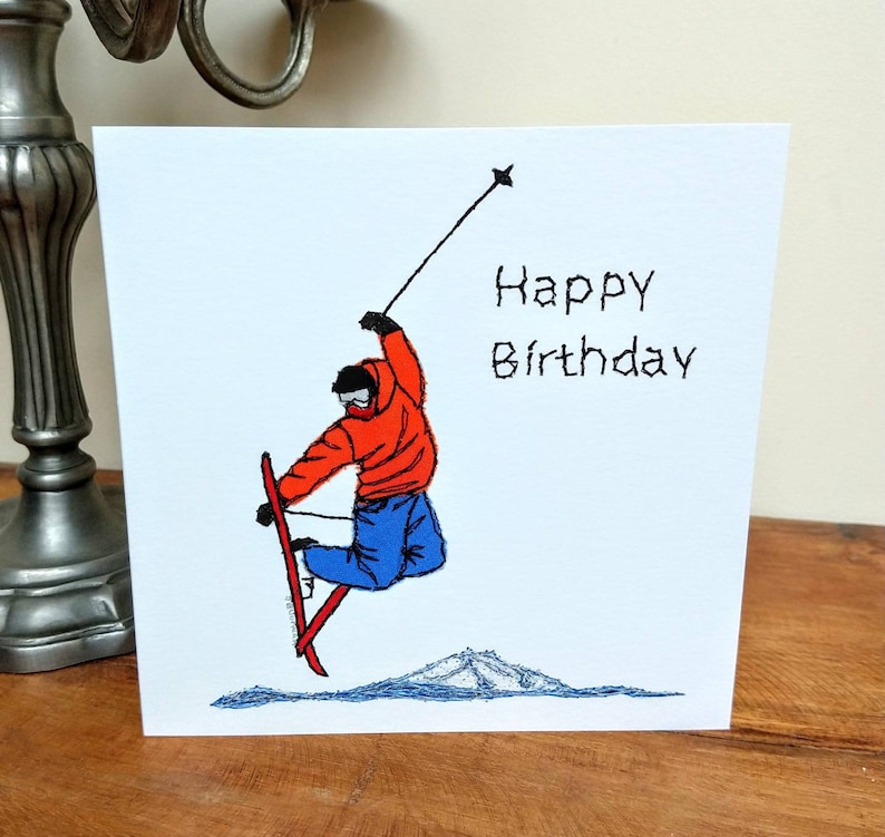 Skifahren Geburtstagskarte Jungen SkiKarte Mädchen Etsy