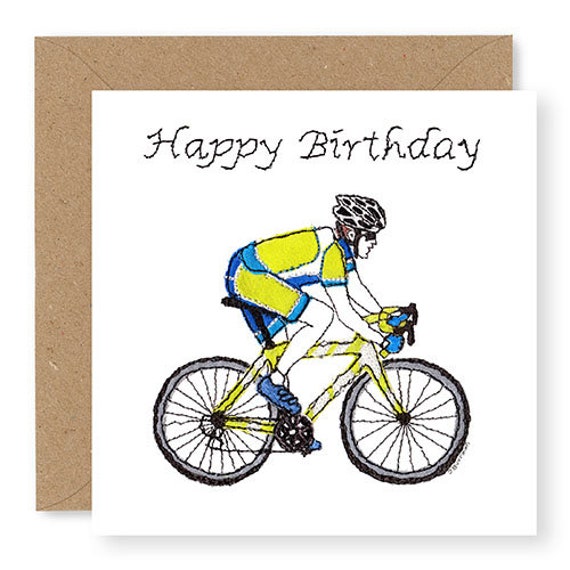 Cycling Birthday Card Happy Birthday Card BD39 Etsy UK